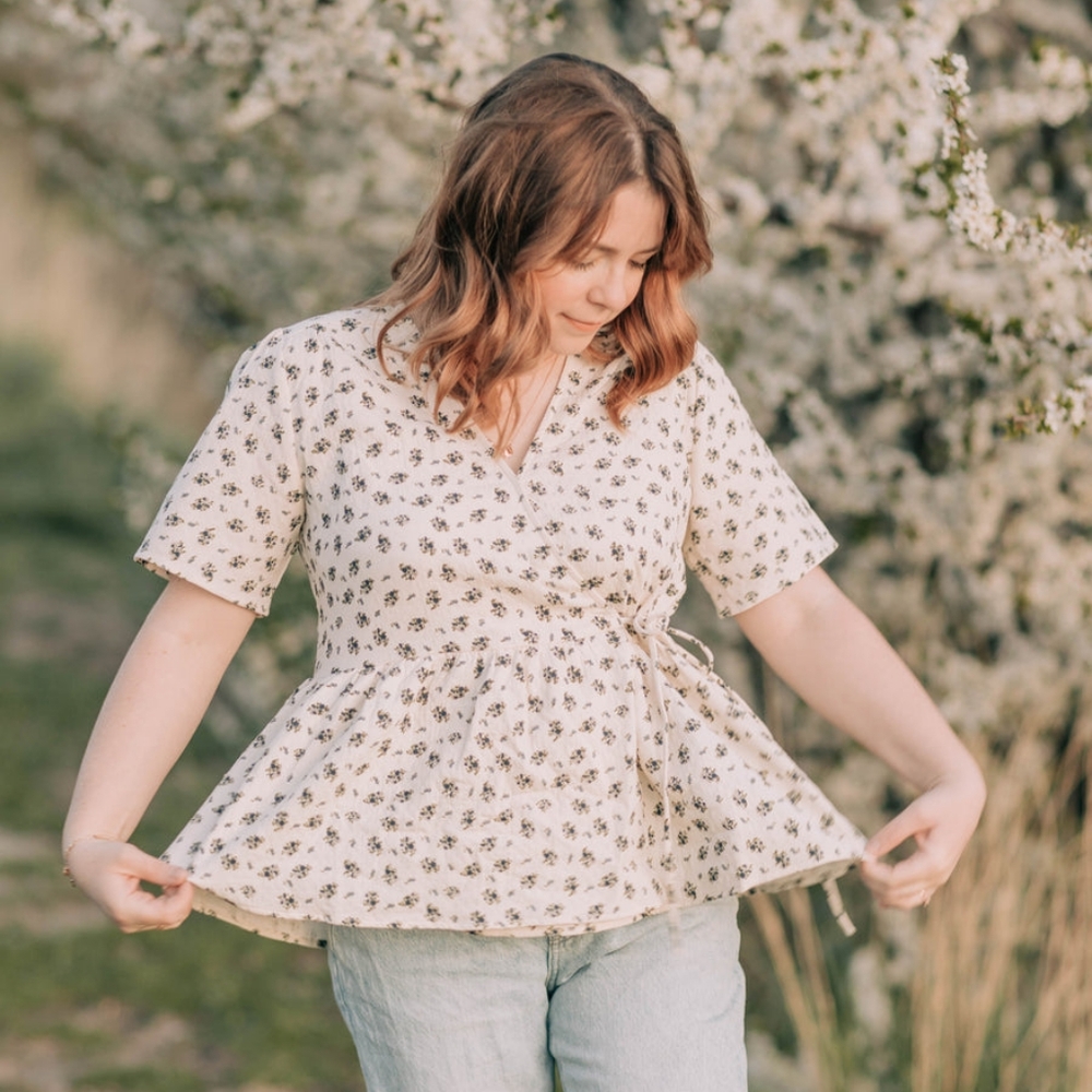 Cotton Wrap Top